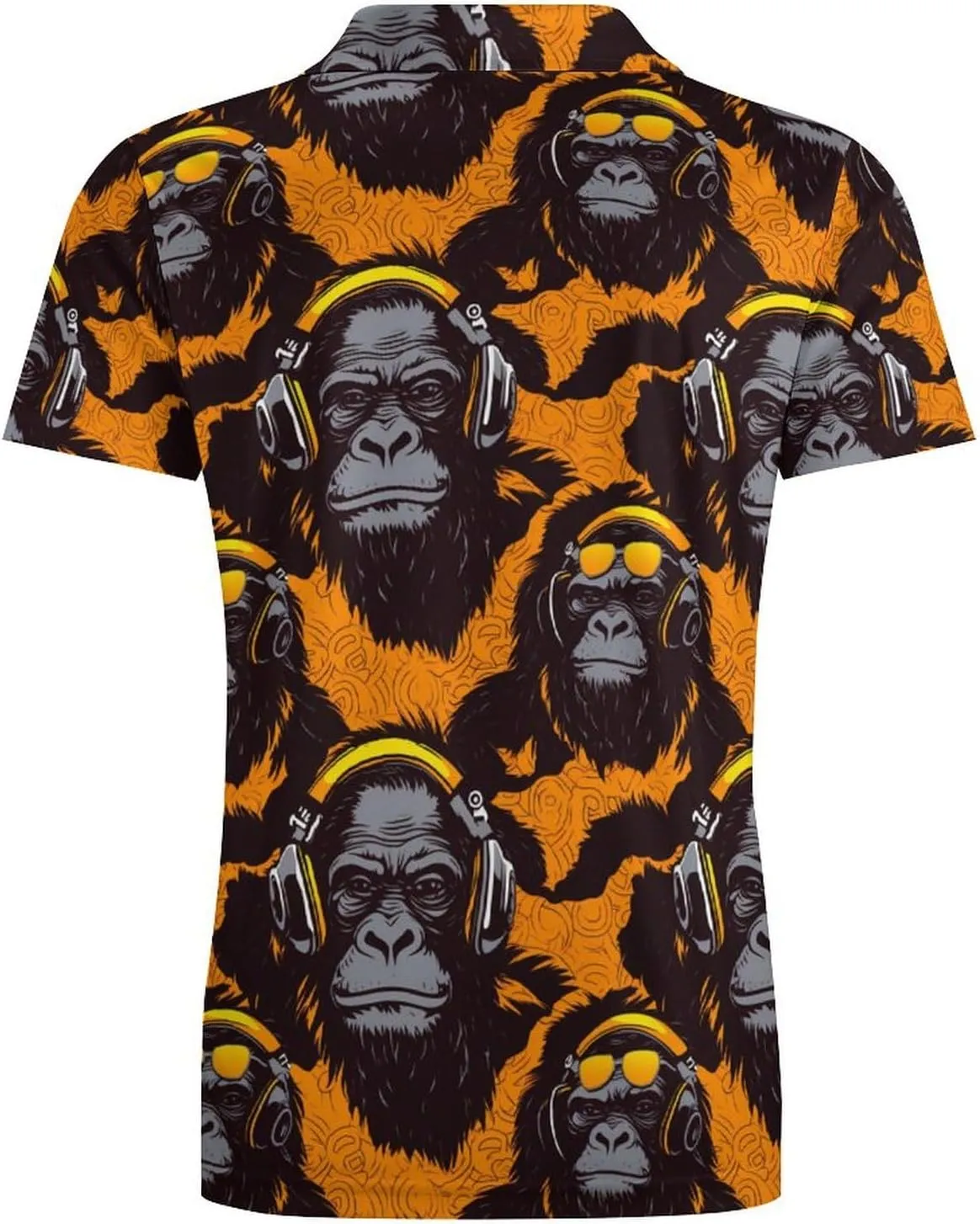 Music Gorilla Men's Polo Shirt Short Sleeve Casual Athletic Quick Dry Golf T-Shirts