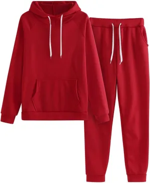Muyise Women 2 Piece Sweatsuits Long Sleeve Hooded Pullover Jogger Pants Outfits Athletic Casual Loose Lounge Sets Tracksuits
