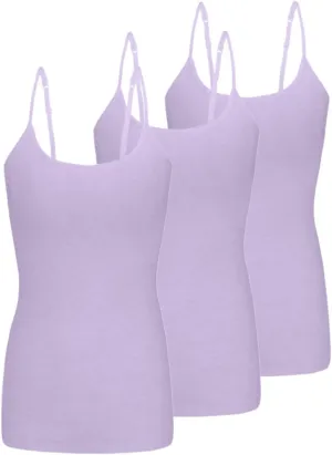 Natural Uniforms Women's Camisole Tank Top-Breathable Cotton Stretch Multi Pack of 3