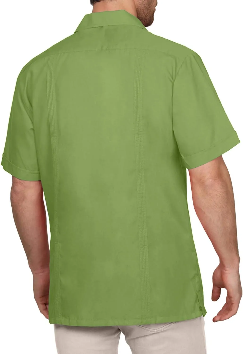 NE PEOPLE Men's Short Sleeve Cuban Guayabera Button Down Shirts Top S-4XL