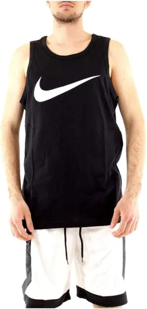 Nike Sportswear Men's Graphic Tank Top Sleeveless (Medium, Black/White Swoosh)