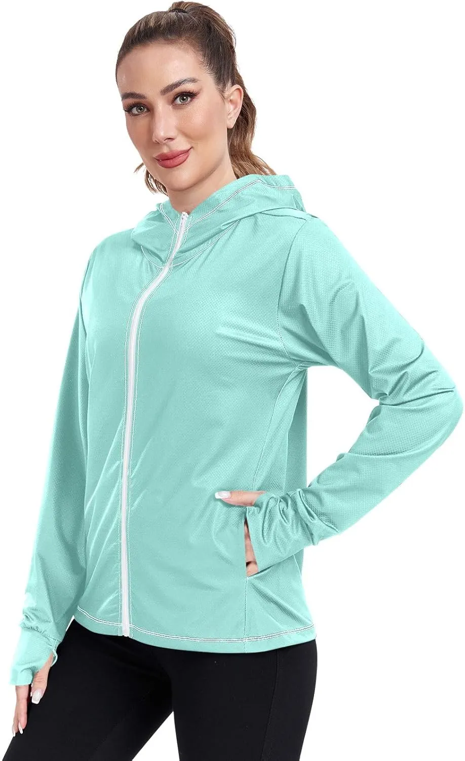 ODAWA Womens Upf Hoodie UV Cooling Hoodie Summer Clothing Sun Shirts