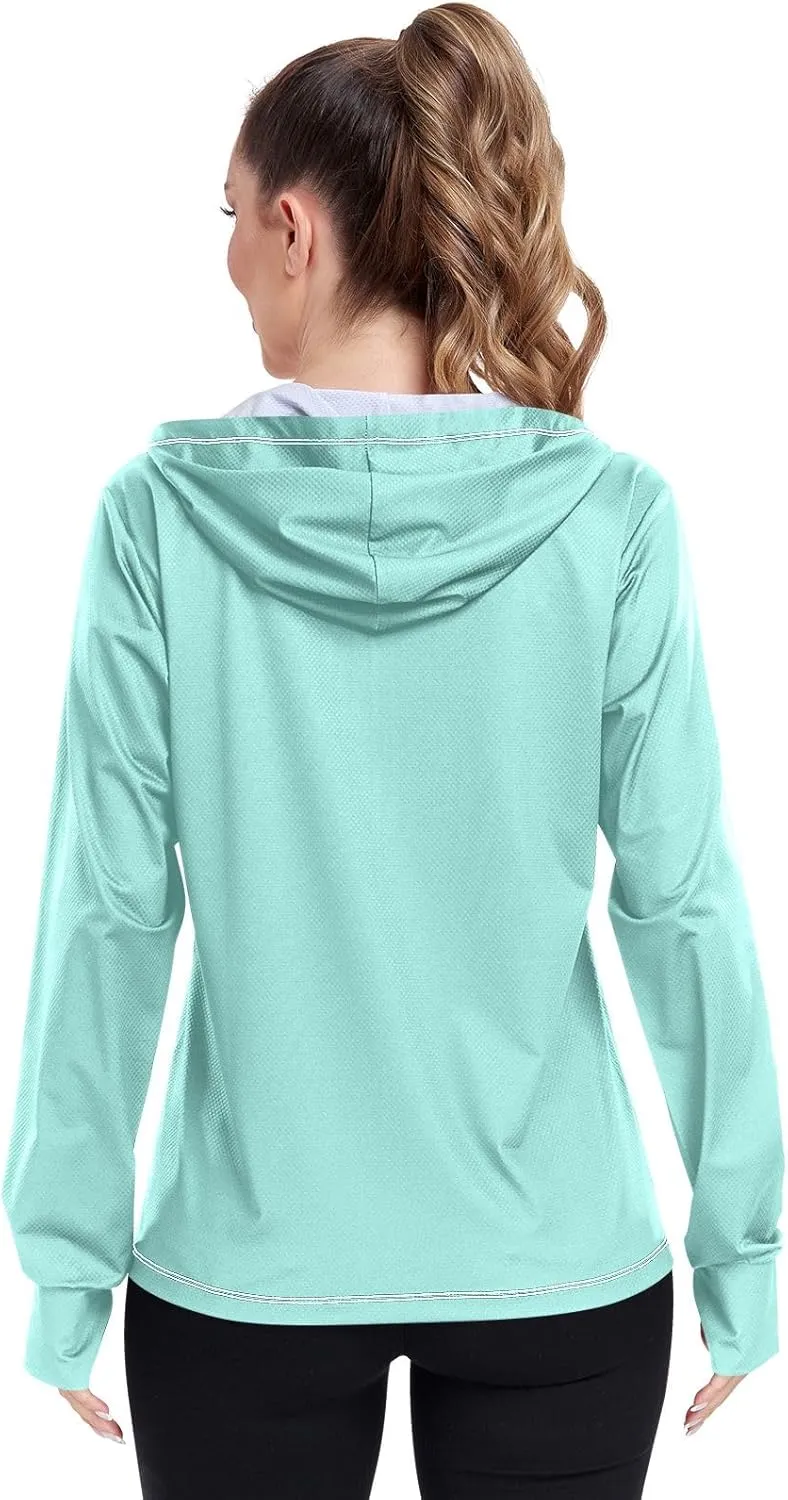 ODAWA Womens Upf Hoodie UV Cooling Hoodie Summer Clothing Sun Shirts
