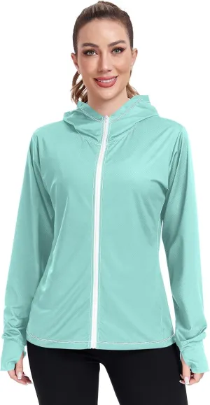 ODAWA Womens Upf Hoodie UV Cooling Hoodie Summer Clothing Sun Shirts