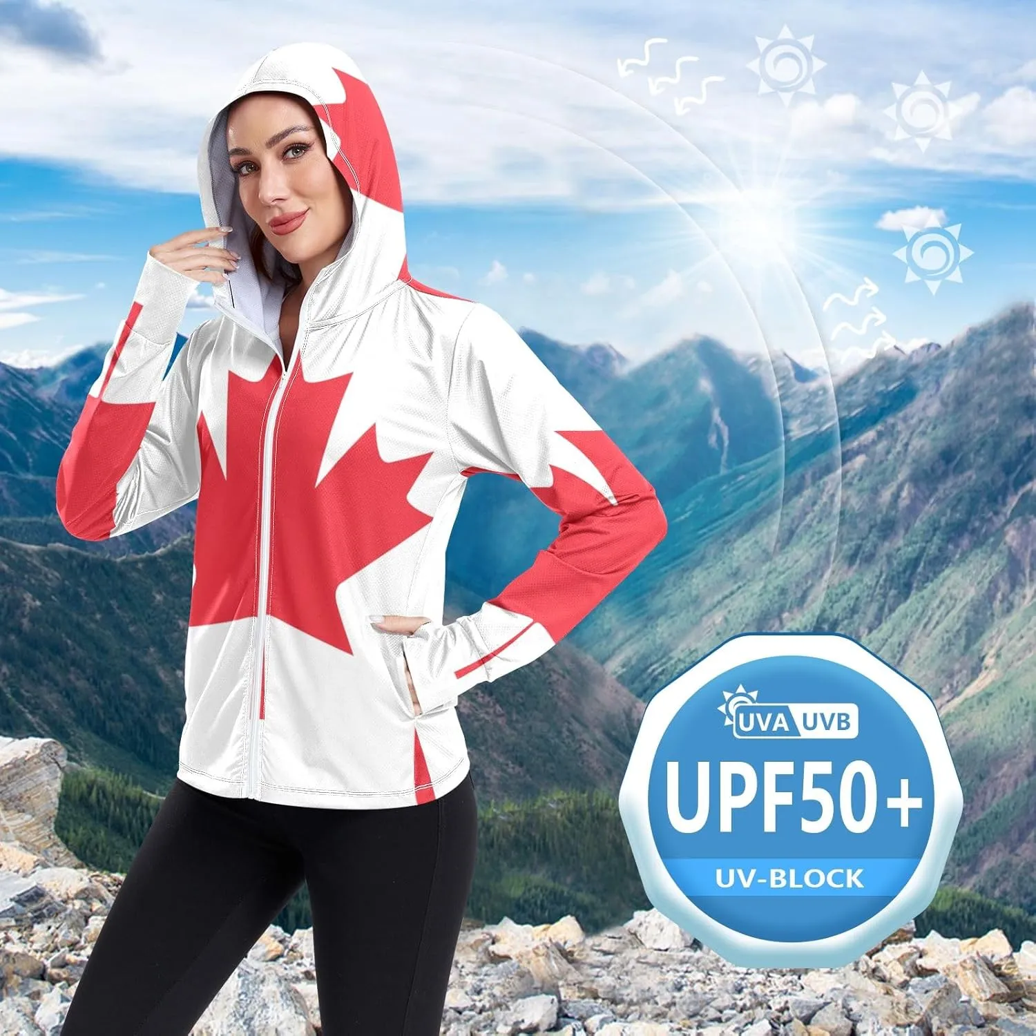 ODAWA Womens Upf Hoodie UV Cooling Hoodie Summer Clothing Sun Shirts