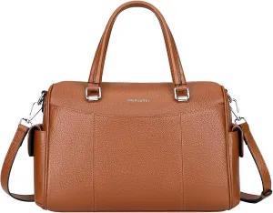 Over Earth Genuine Leather Satchel Purse for Women Women's Top-Handle Shoulder Handbags
