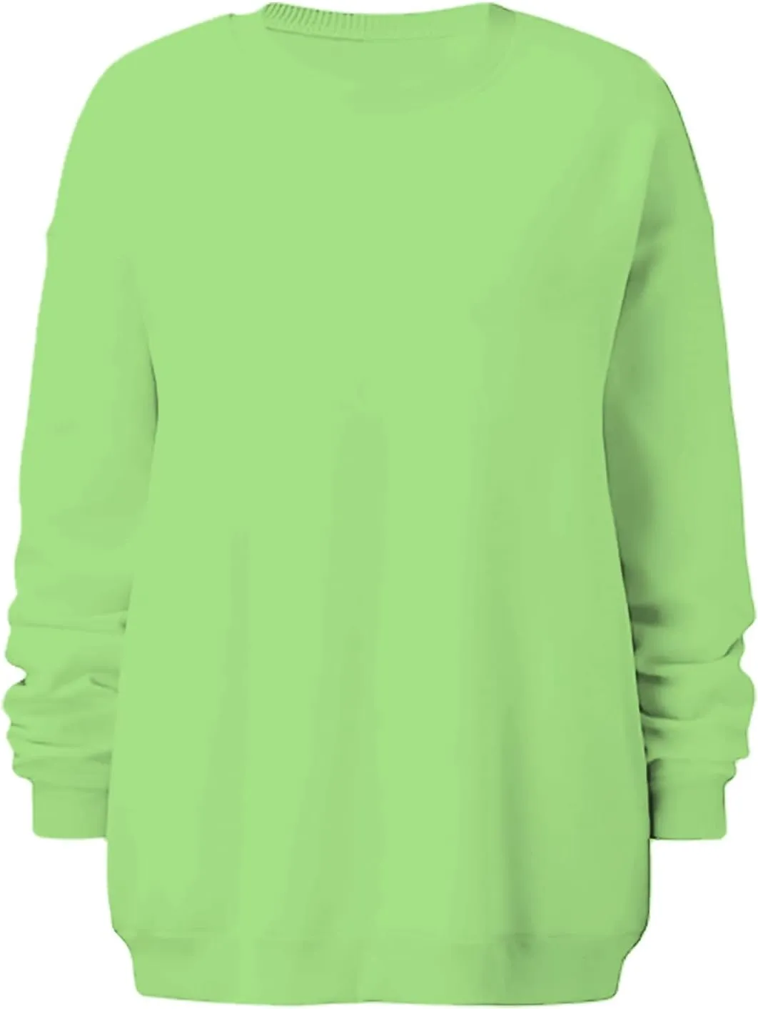 Oversized Crewneck Sweatshirt Women Trendy y2k Clothes Teen Girls Long Sleeve Drop Shoulder Pullover Fleece Sweatshirts