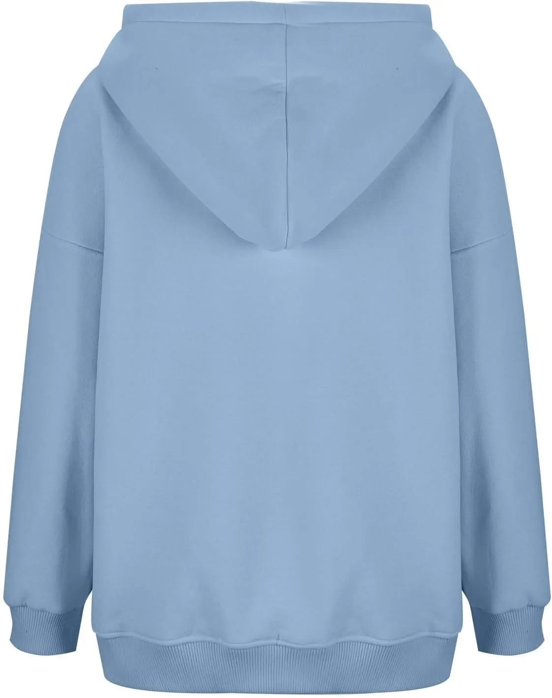 Oversized Hoodie for Women Casual Long Sleeve Pullover Solid Sweatshirt Streetwear Ribbed Fall Winter Top Athleisure