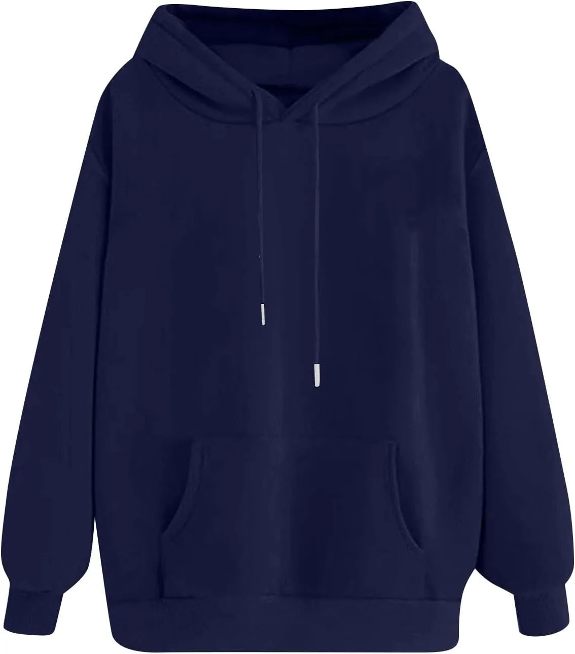 Oversized Hoodies for Women Loose Long Sleeve Crew Neck Sweatshirts Hooded Classic Solid Pullover with Pockets