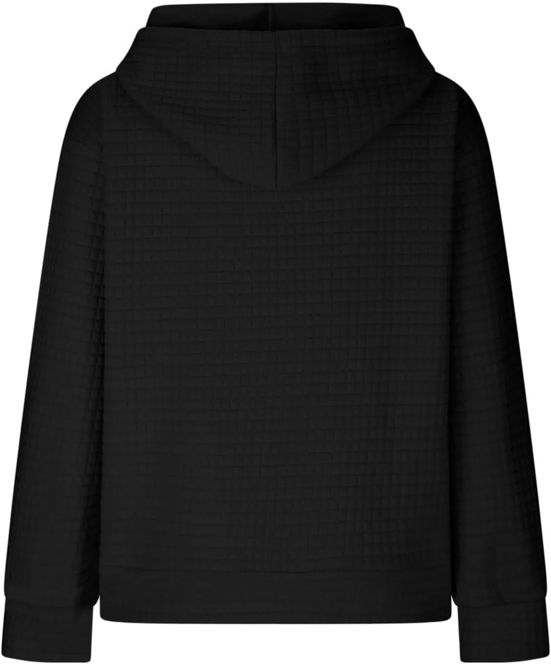 Oversized Hoodies for Women Trendy Casual Waffle Sweatshirt Y2k Drawstring Long Sleeve Pullover Cute Hoodie w/Pockets