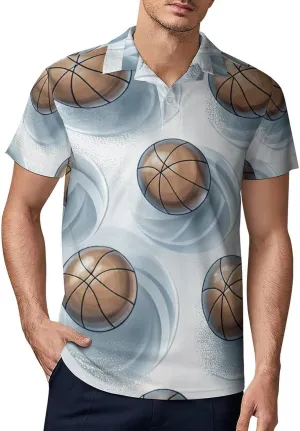 Owl Pattern Men's Short Sleeve Polo Shirts Regular-Fit Quick-Dry Casual Golf T-Shirts Summer Pullover Tennis T-Shirt Tops