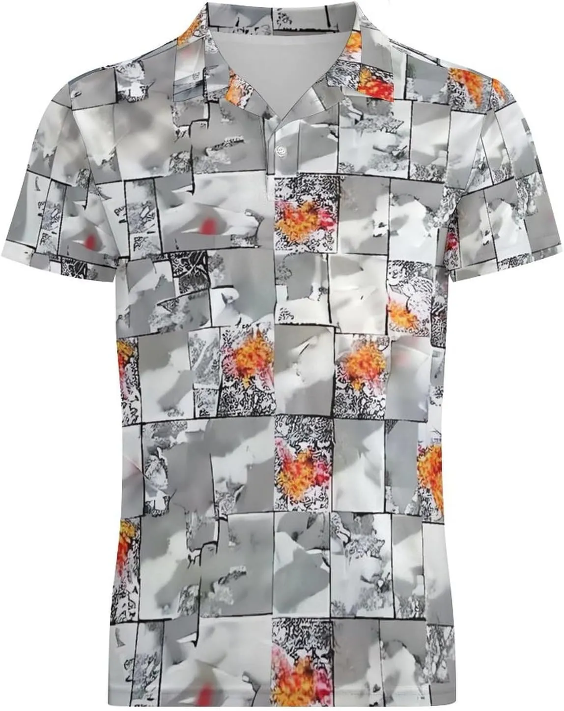 Owl Pattern Men's Short Sleeve Polo Shirts Regular-Fit Quick-Dry Casual Golf T-Shirts Summer Pullover Tennis T-Shirt Tops