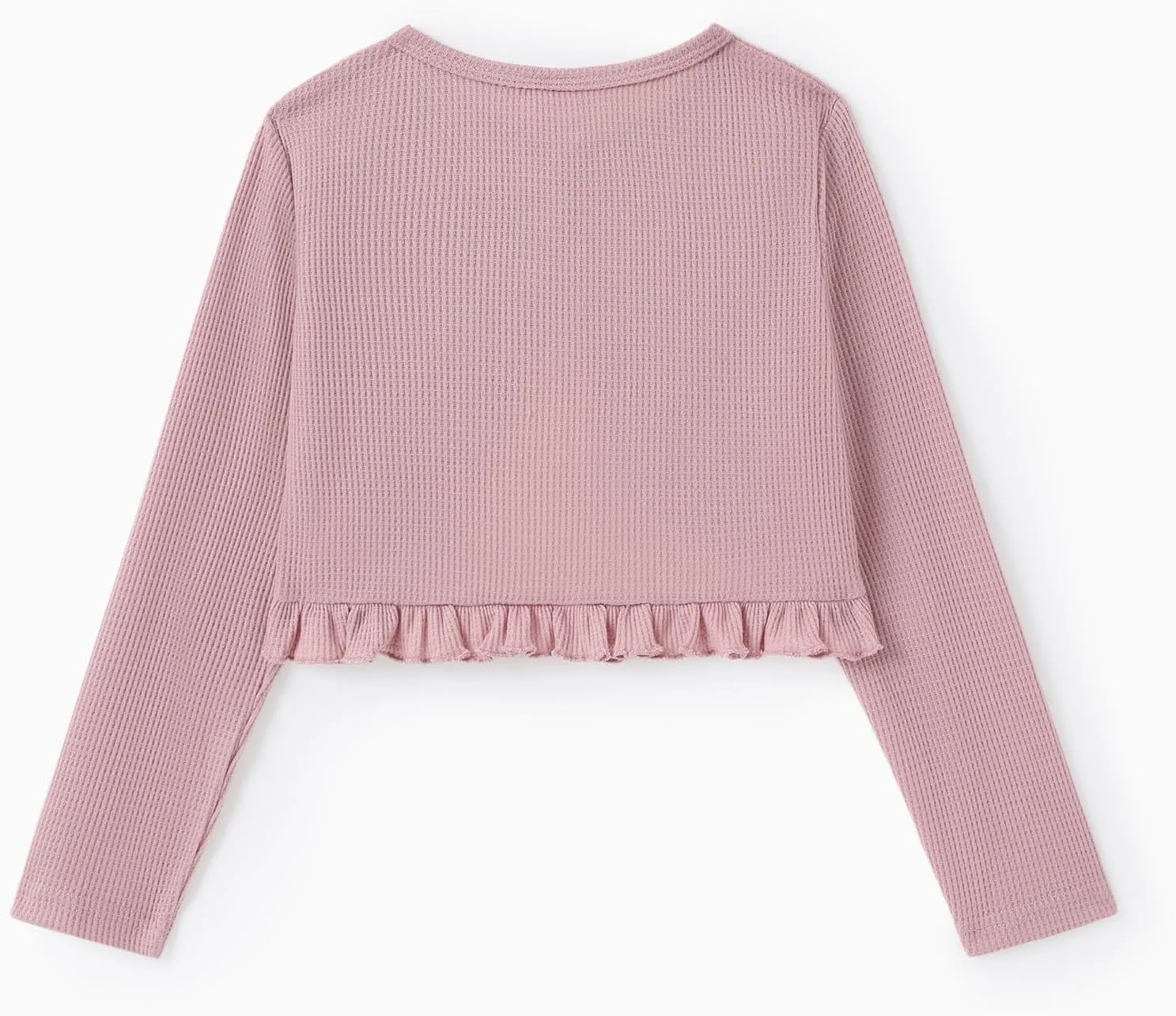 PATPAT Girl Sweater Long Sleeve Ruffle Knit Dress Cover Cardigan Shrug Sweater for Girls 5 Years-10 Years