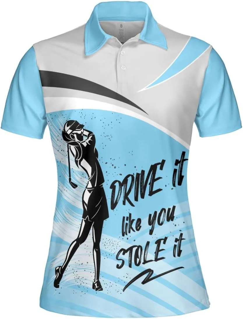 Personalized Bowling Polo Shirts for Women, Funny How I Roll Bowling Short Sleeve Polo Shirts for Girls