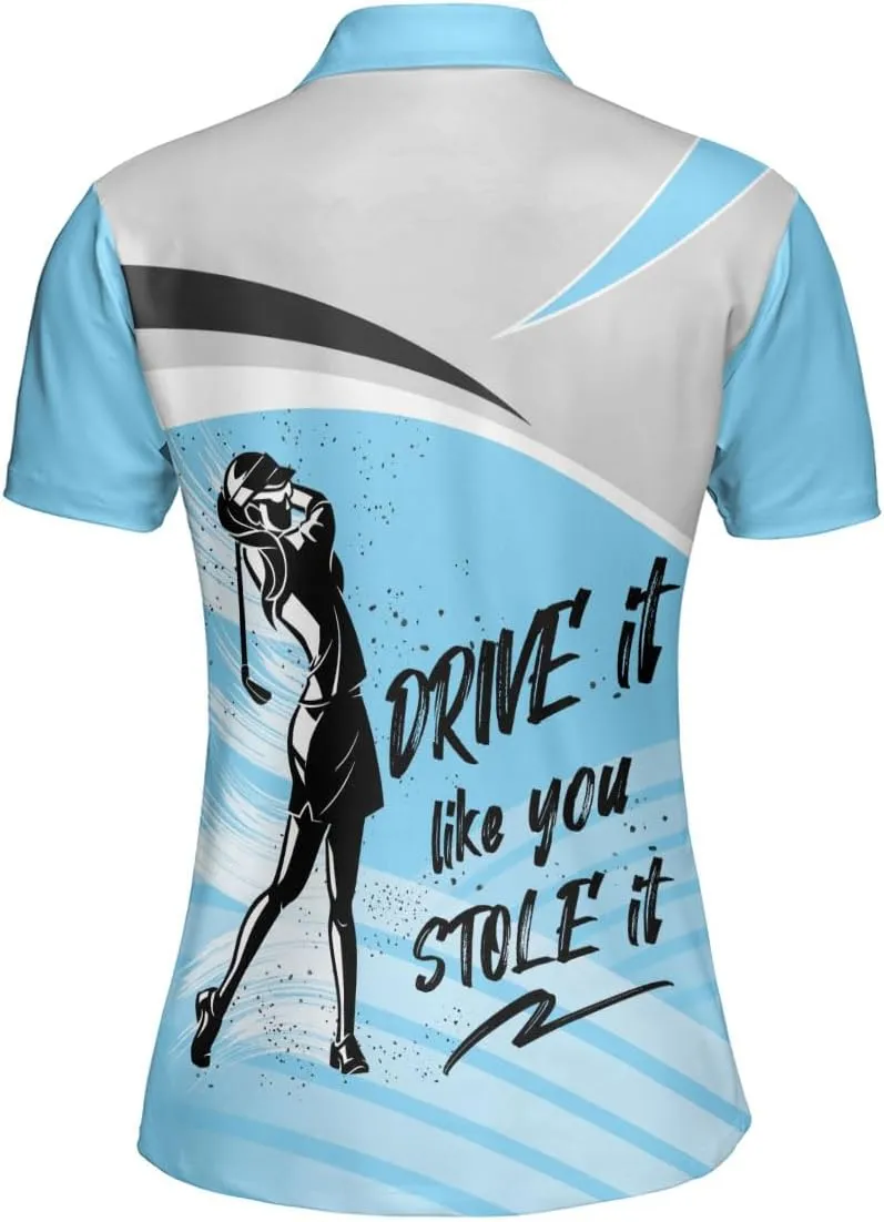 Personalized Bowling Polo Shirts for Women, Funny How I Roll Bowling Short Sleeve Polo Shirts for Girls