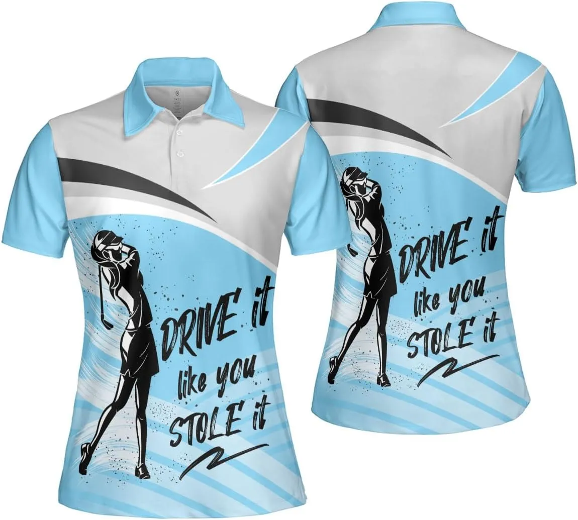 Personalized Bowling Polo Shirts for Women, Funny How I Roll Bowling Short Sleeve Polo Shirts for Girls