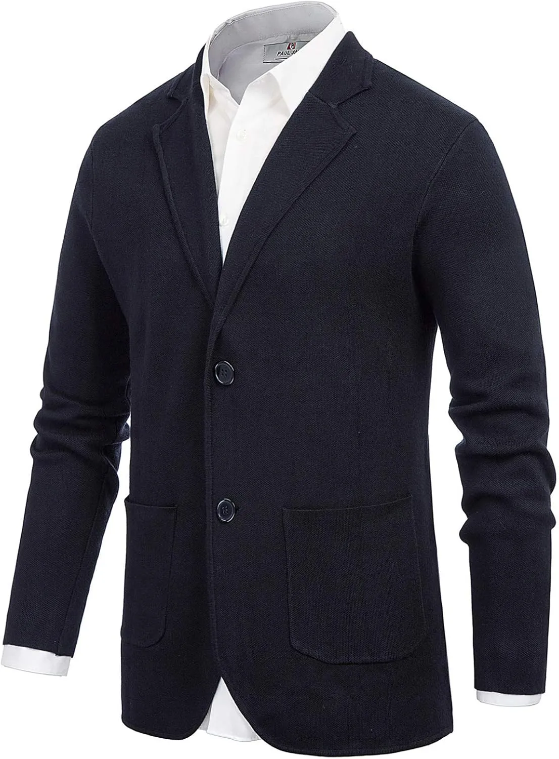 PJ PAUL JONES Men's Cardigan Sweater Shawl Collar Button Down Knit Blazer Jacket Knitwear