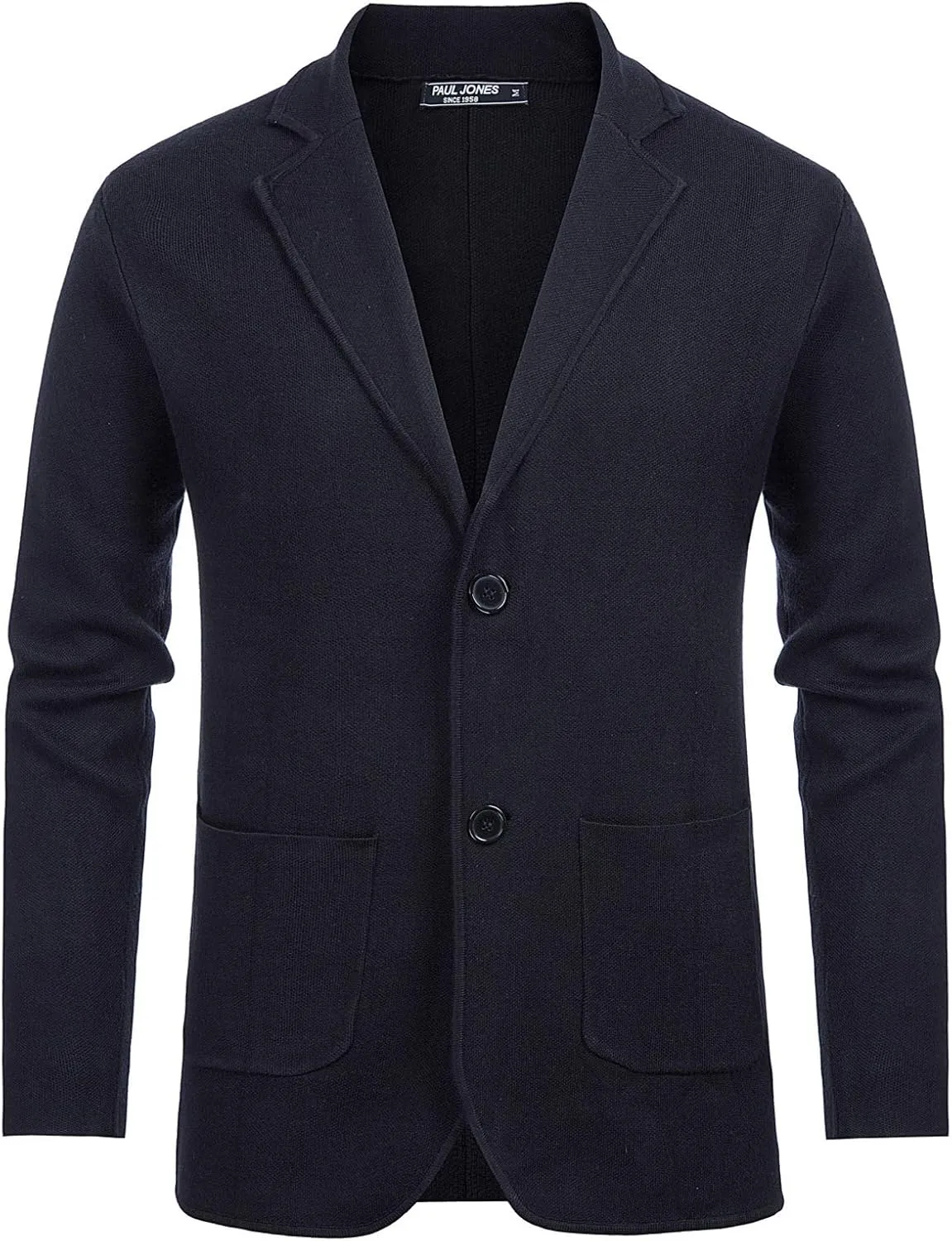PJ PAUL JONES Men's Cardigan Sweater Shawl Collar Button Down Knit Blazer Jacket Knitwear