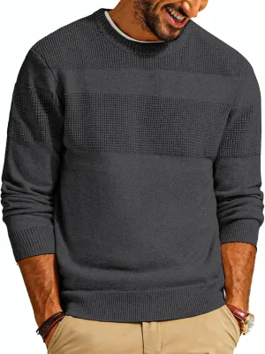PJ PAUL JONES Mens Sweater Casual Crew Neck Pullover Textured Knit Sweaters