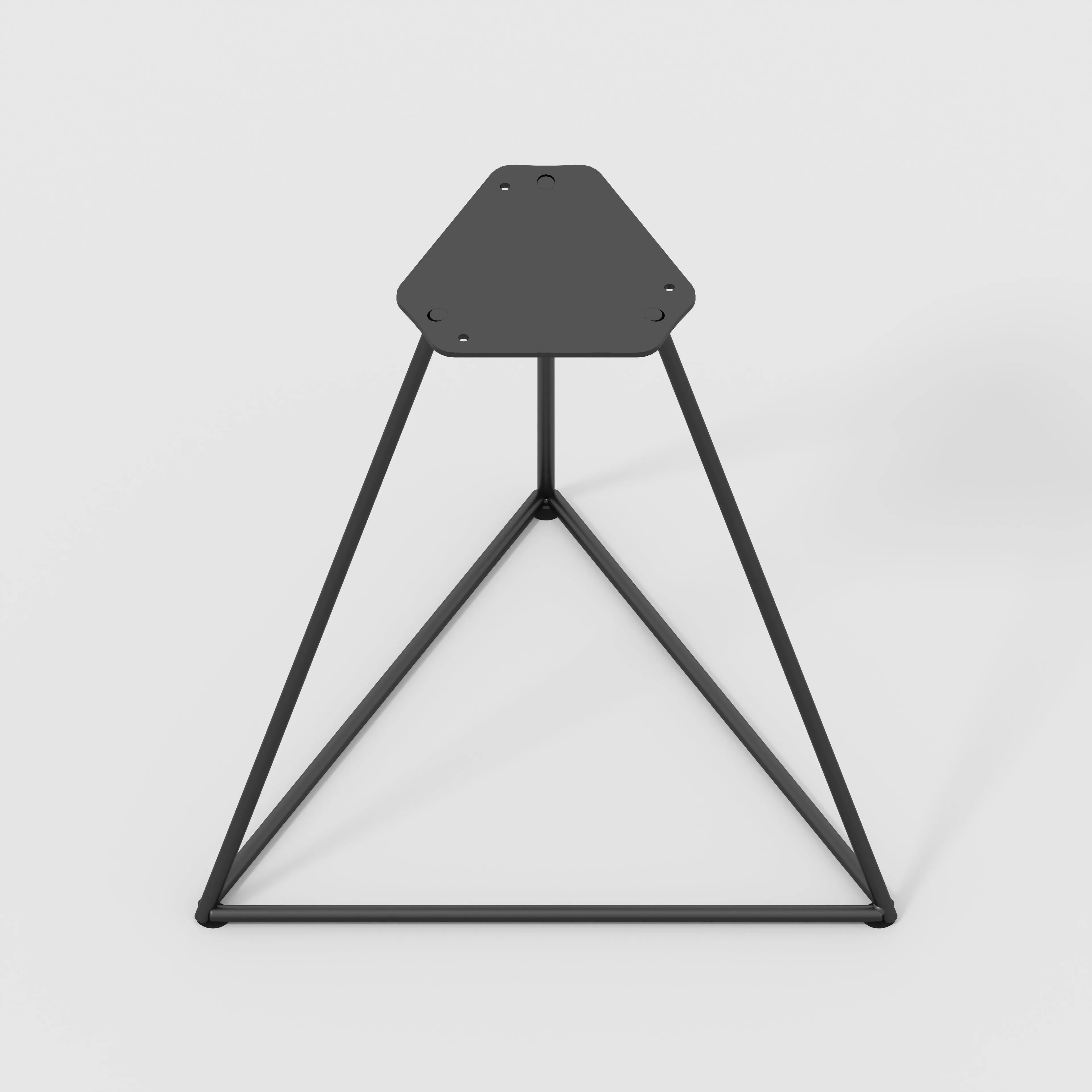 Plywood Stool with Black Prism Base - Formica Tornado Grey