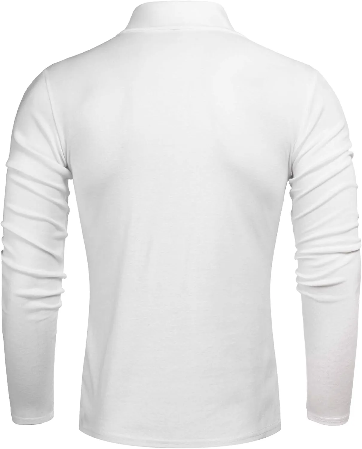 Poriff Men's Casual Mock Neck Tops Long Sleeve Slim Fit Turtleneck Pullover Sweaters