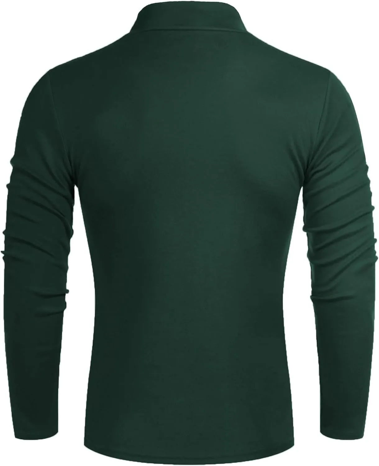 Poriff Men's Casual Mock Neck Tops Long Sleeve Slim Fit Turtleneck Pullover Sweaters