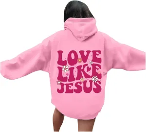 Preppy Hoodies Womens Hoodie Fall Graphic Long Sleeve Drawstring Hooded Pocket Pullover Sweatshirts