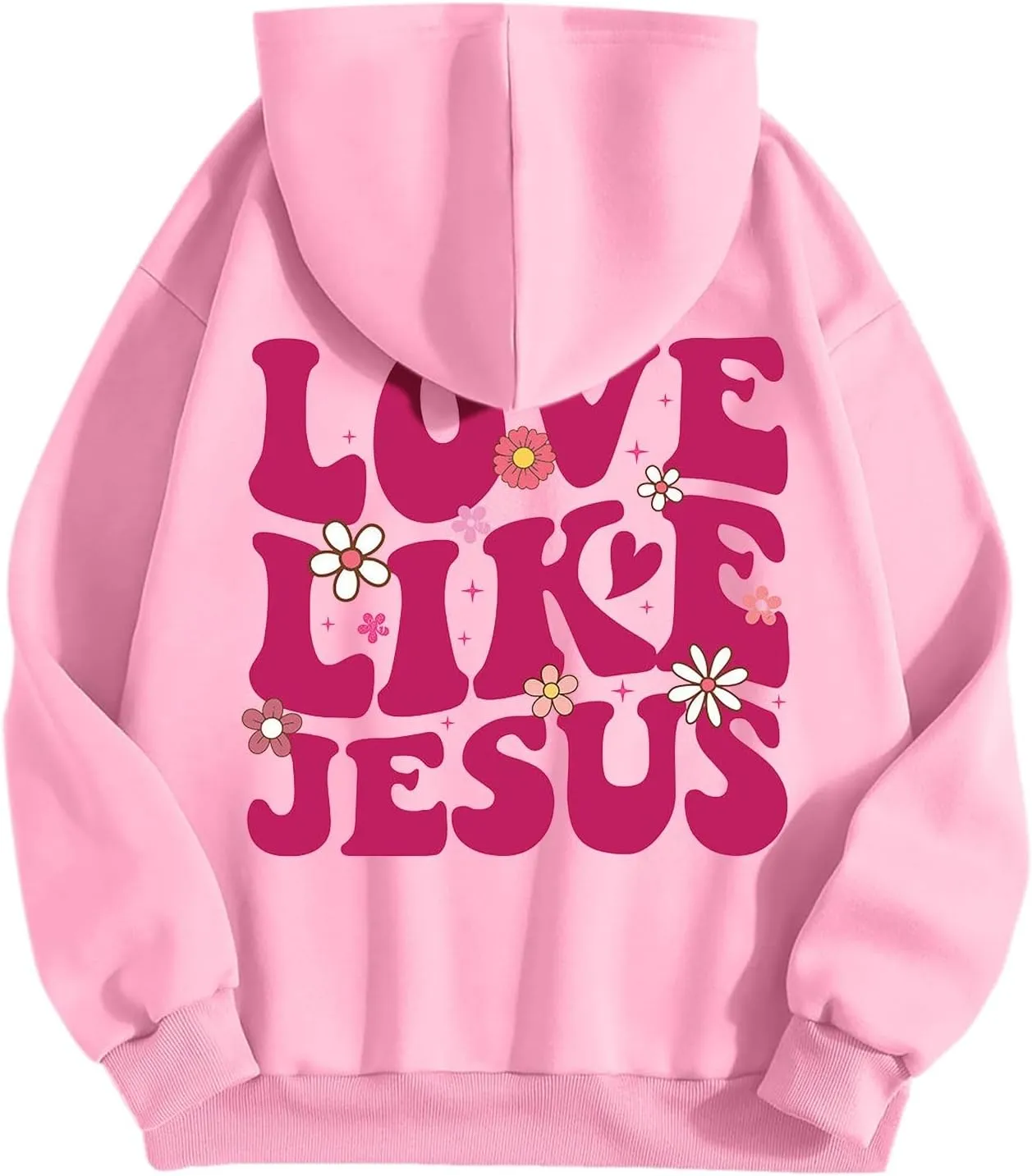 Preppy Hoodies Womens Hoodie Fall Graphic Long Sleeve Drawstring Hooded Pocket Pullover Sweatshirts