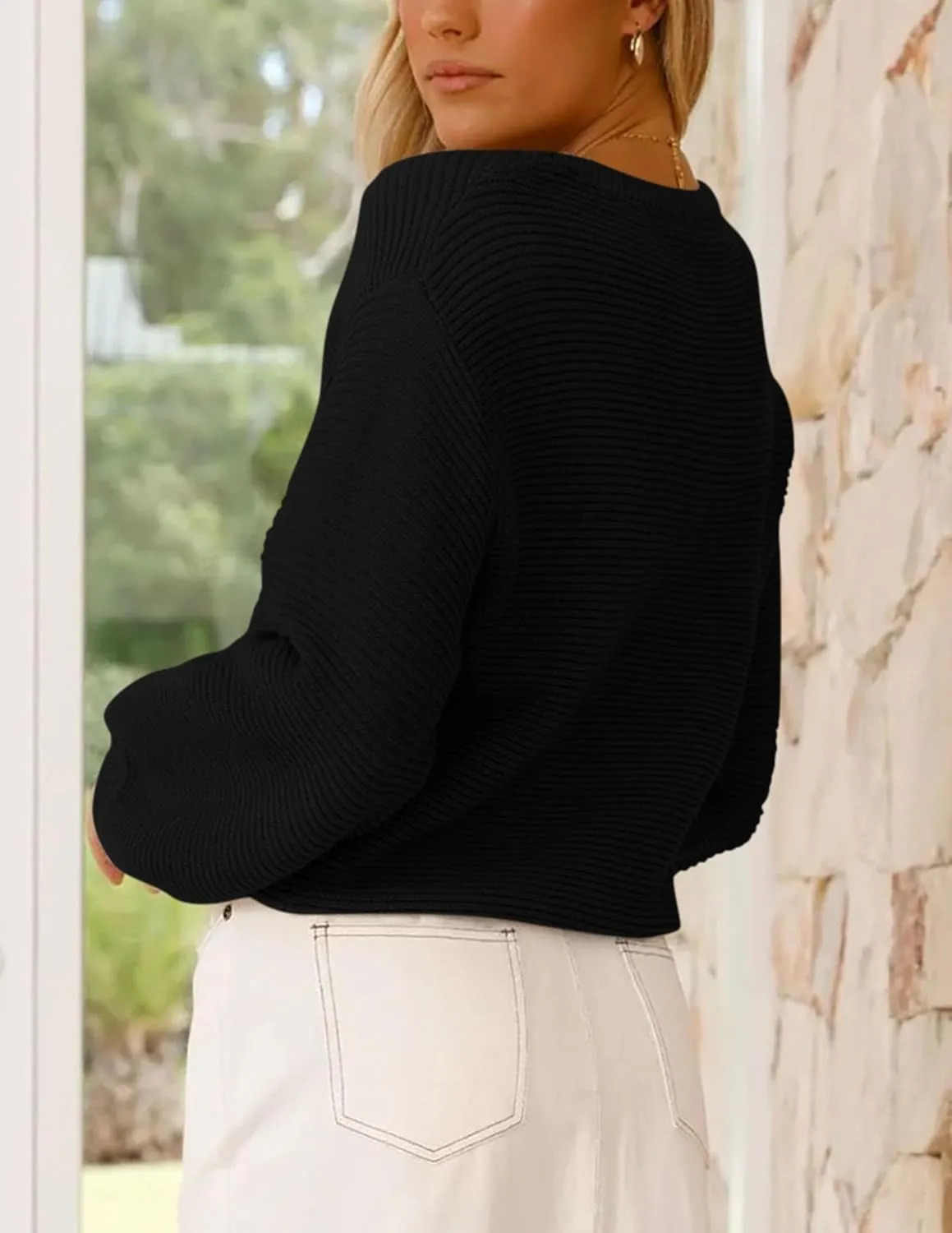 PRETTYGARDEN Womens Fall Sweaters 2025 Casual Loose Crewneck Ribbed Long Sleeve Top Knit Pullover Sweater