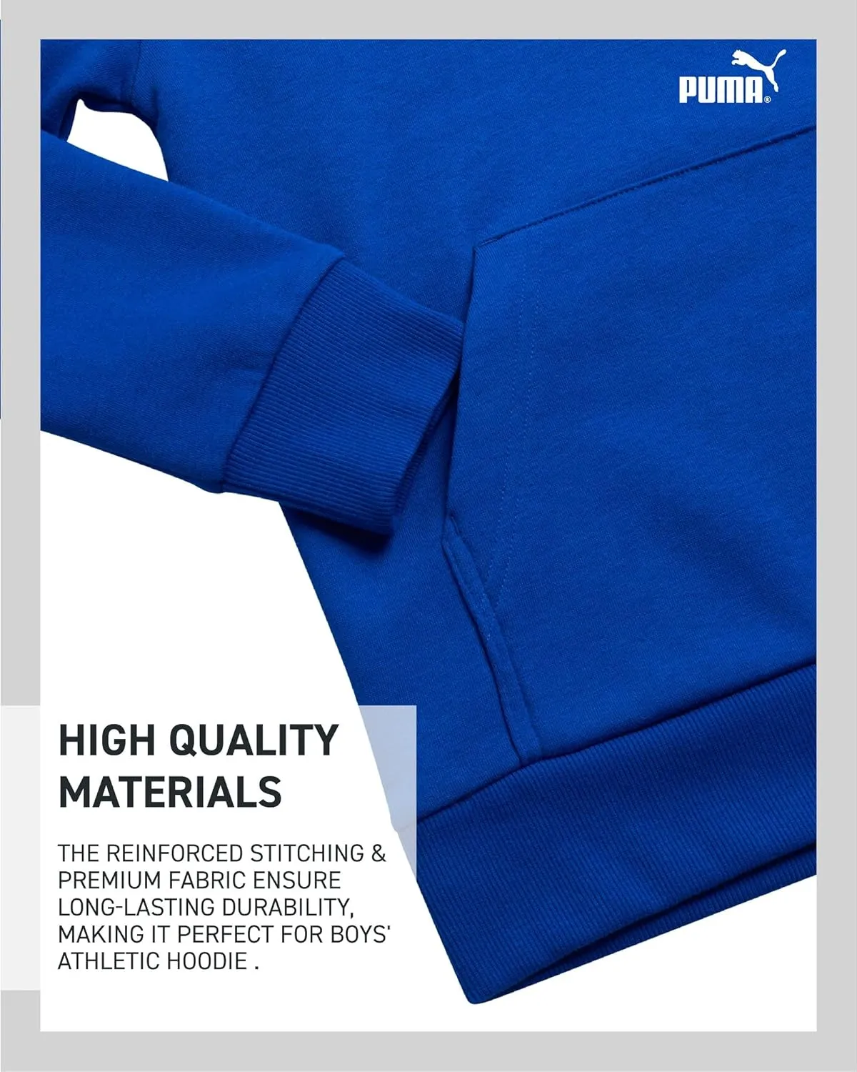 PUMA Boys' Athletic Hoodie - Fleece Pullover Hoodie Sweatshirt with Kangaroo Pockets - Fashion Hoodies for Boys (Sizes: 8-20)