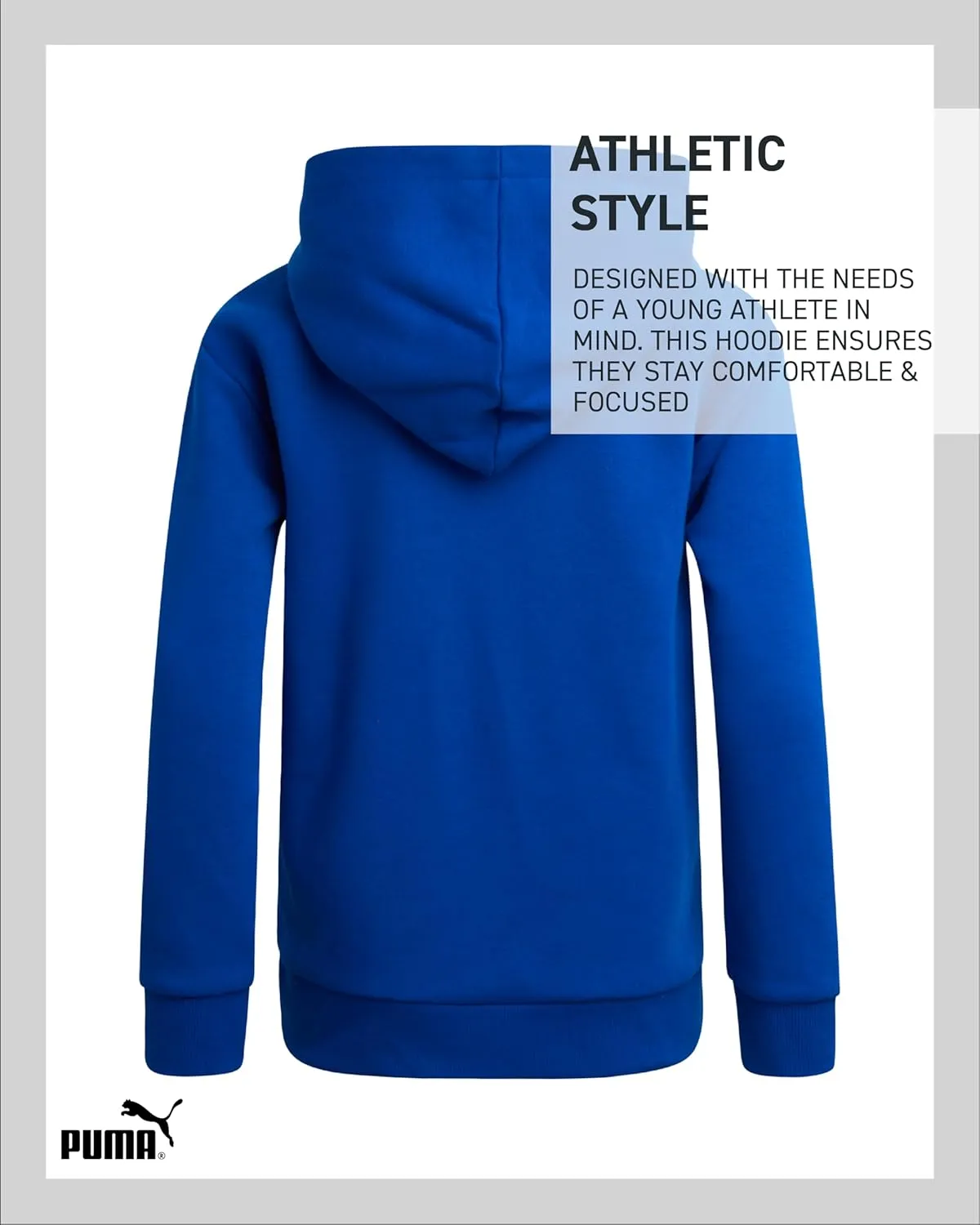 PUMA Boys' Athletic Hoodie - Fleece Pullover Hoodie Sweatshirt with Kangaroo Pockets - Fashion Hoodies for Boys (Sizes: 8-20)