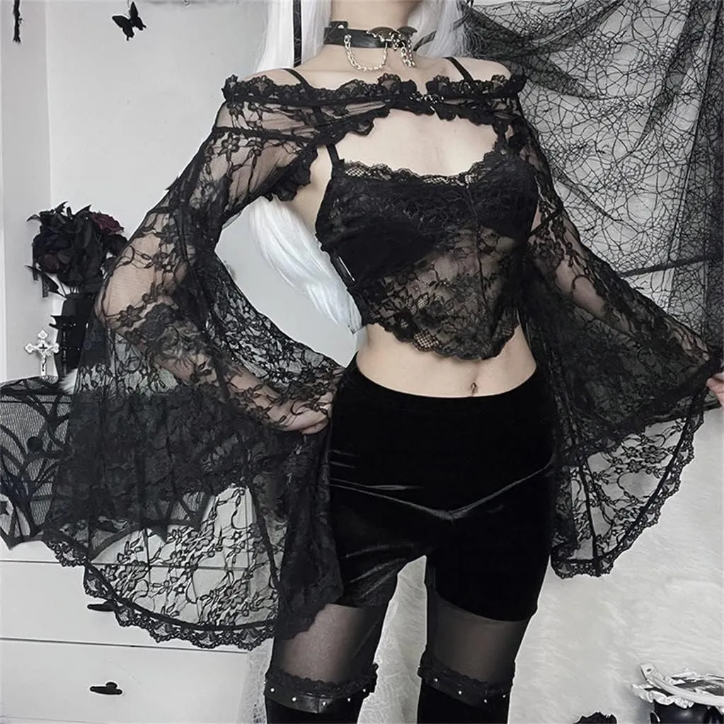 Punk Shrug for Women or Teen Girls Gothic Goth Crop Top