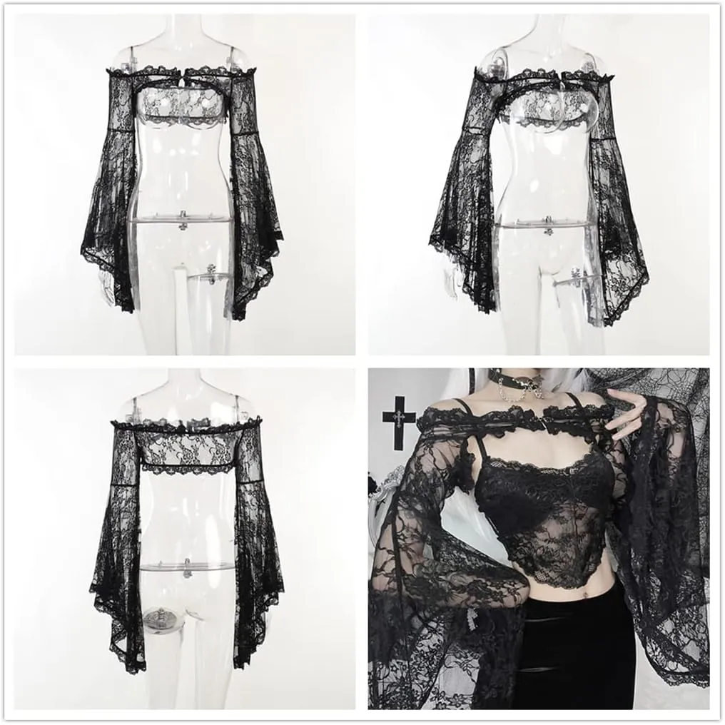 Punk Shrug for Women or Teen Girls Gothic Goth Crop Top