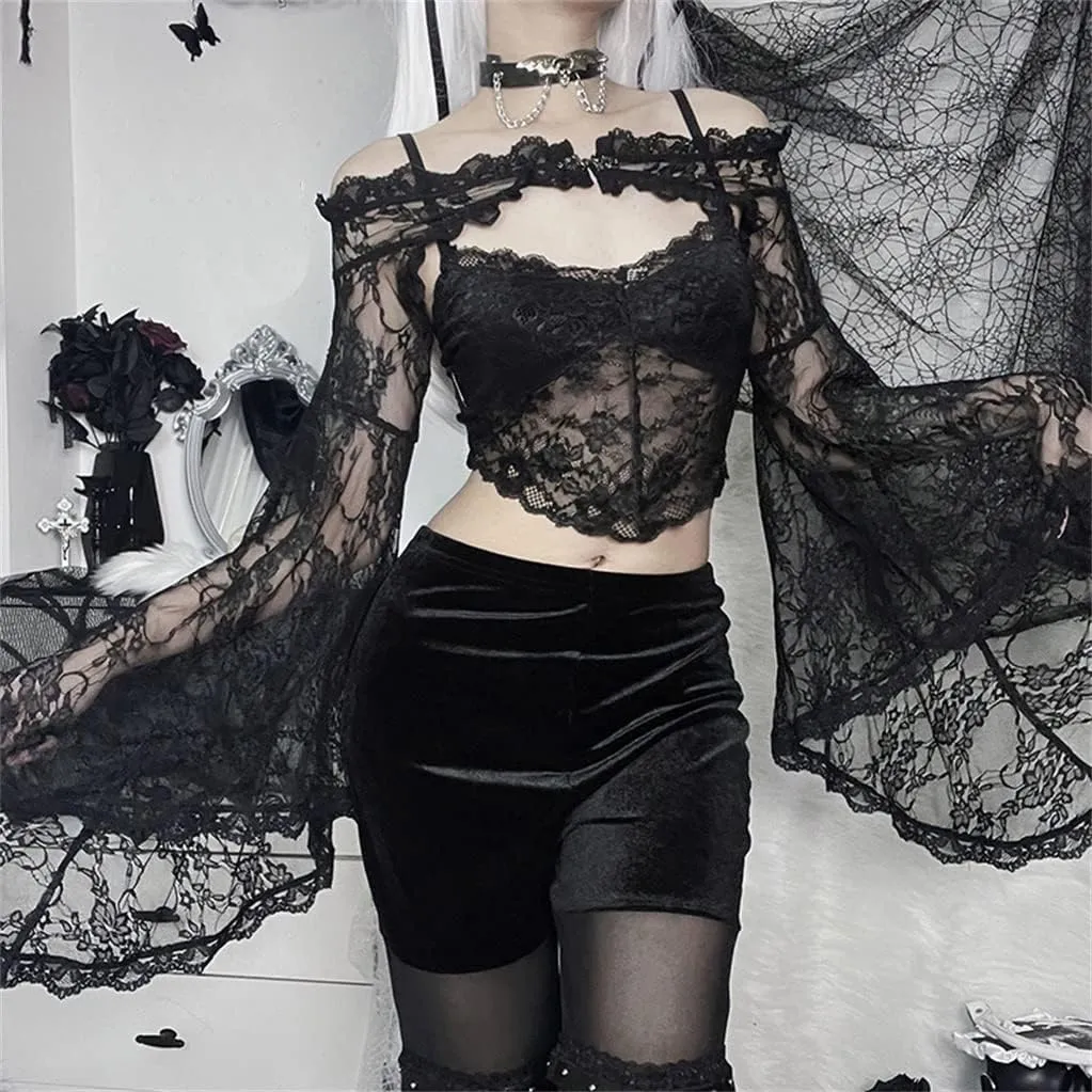 Punk Shrug for Women or Teen Girls Gothic Goth Crop Top