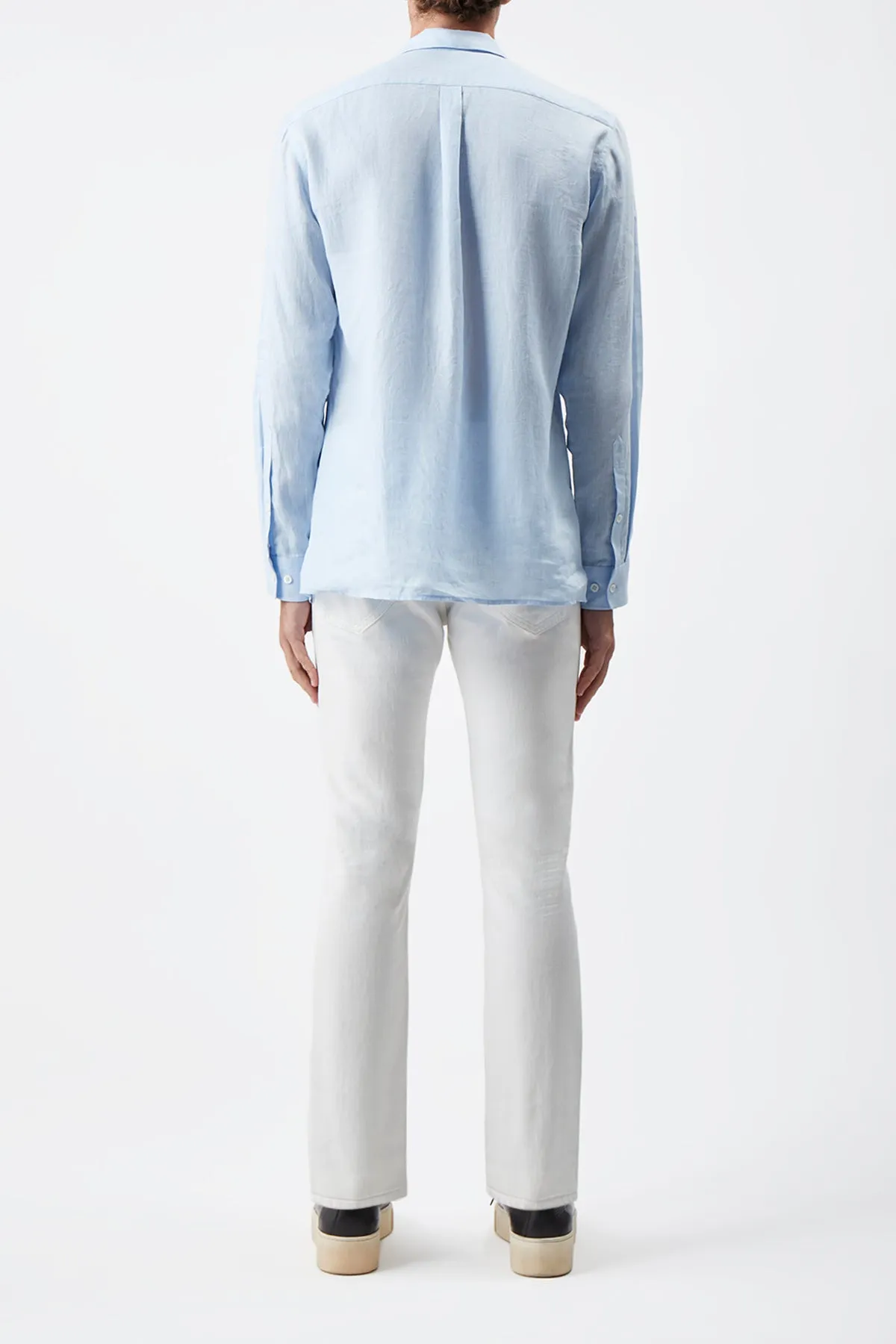 Quevedo Shirt in Light Blue Linen