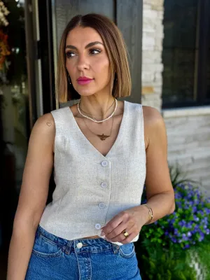 Rachelle Vest (Light Beige)