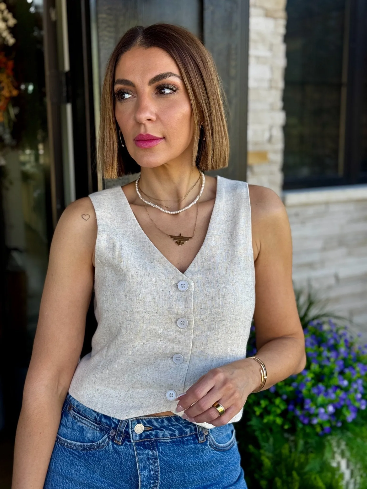Rachelle Vest (Light Beige)