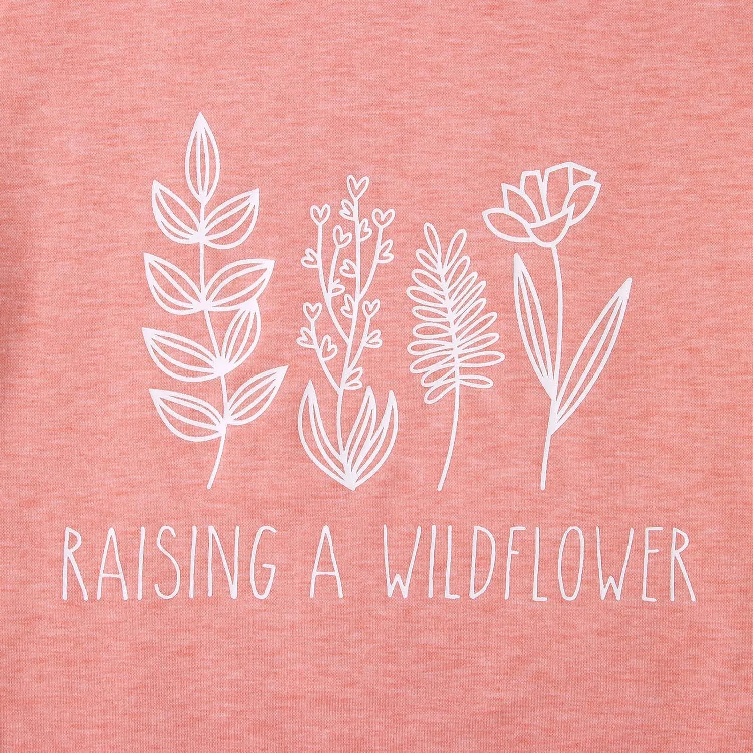 Raising A Wildflower Mommy and Me Shirts Cute Floral Graphic T-Shirt Mom and Daughter Outfits Summer Short Sleeve Tees