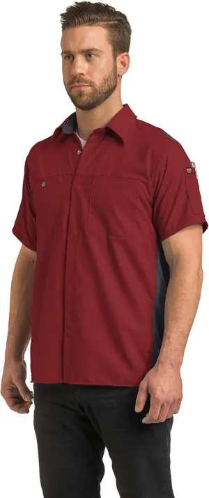 Red Kap Men's Short Sleeve Performance Plus Shop Shirt with Oilblok Technology