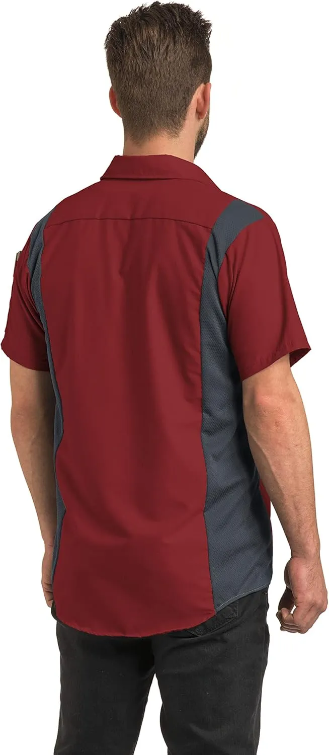 Red Kap Men's Short Sleeve Performance Plus Shop Shirt with Oilblok Technology