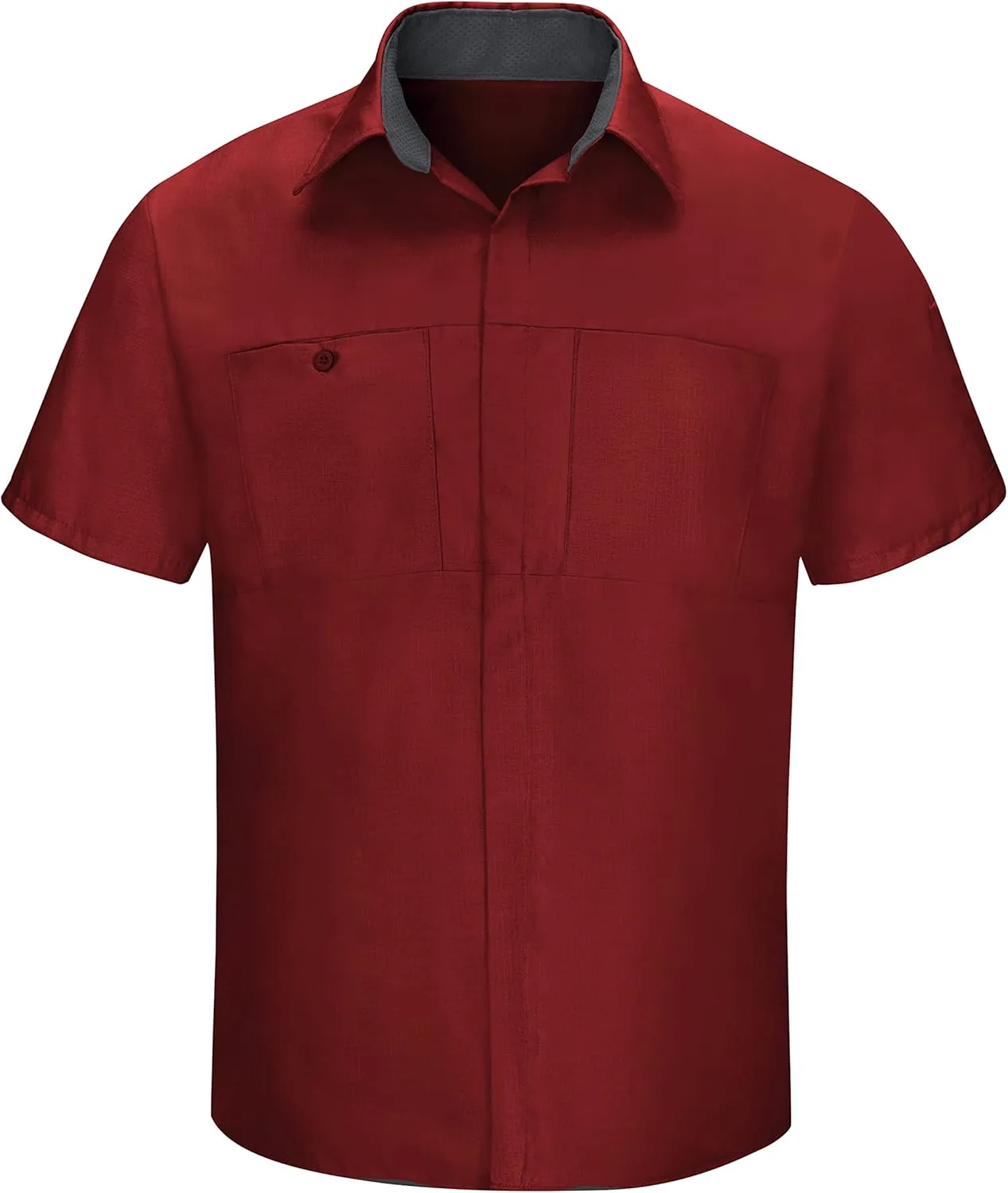 Red Kap Men's Short Sleeve Performance Plus Shop Shirt with Oilblok Technology