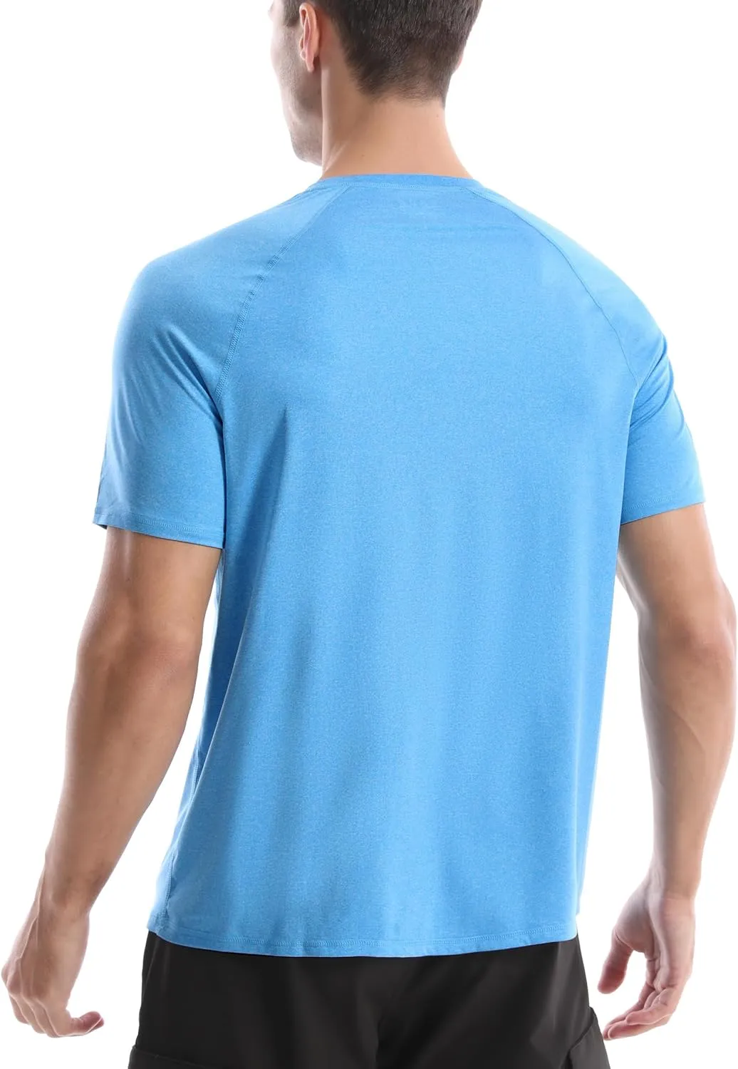 Roadbox Swim Shirts Short Sleeve for Men, Sun Protection UPF 50  Fishing Rash Guard, UV Gym Workout Shirt for Running Outdoor
