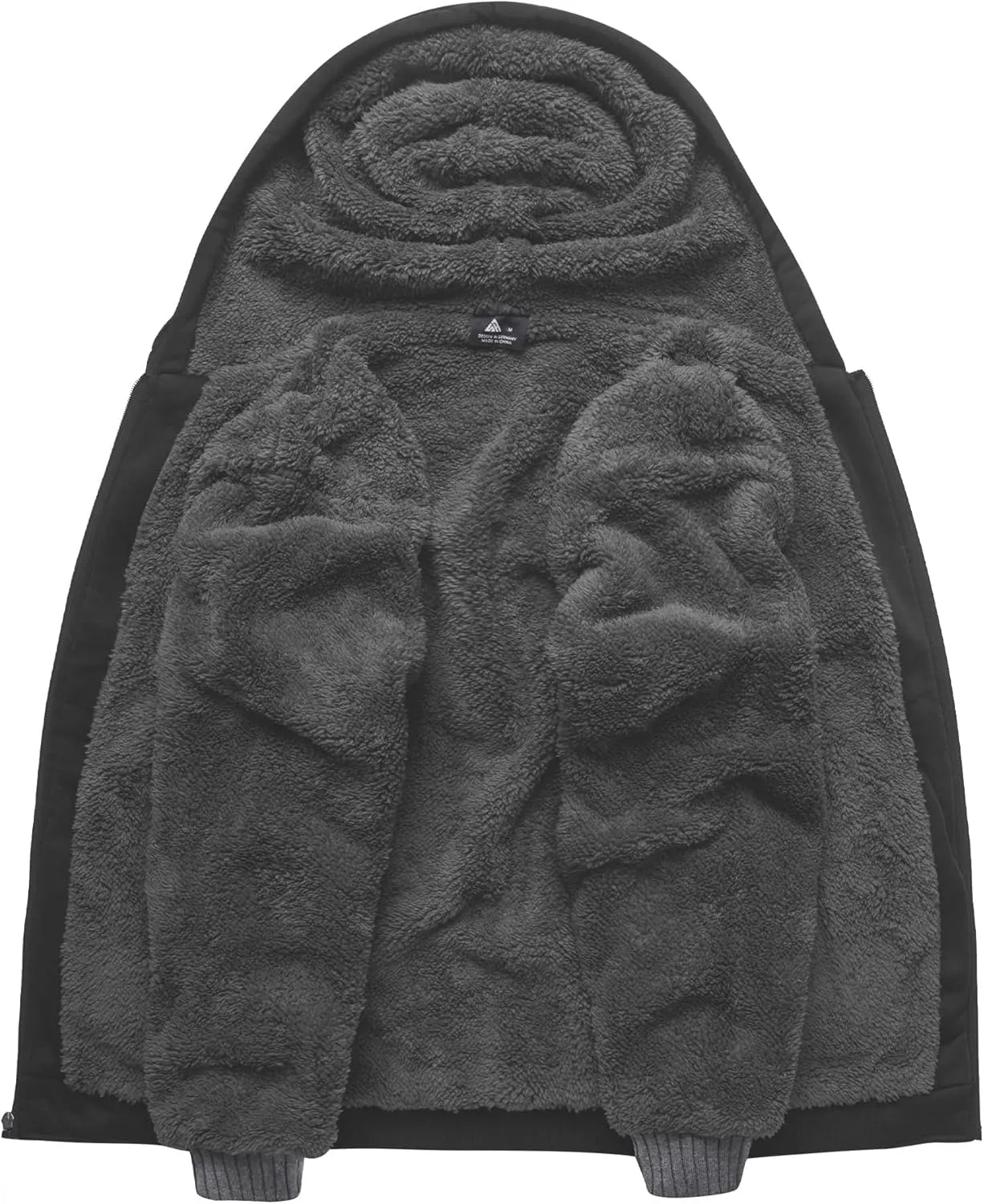 SCODI Hoodies for Men Heavyweight Fleece Sweatshirt - Full Zip Up Thick Sherpa Lined Hooded Jacket