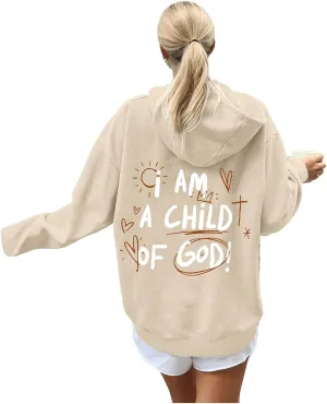 SHENHE Women's Oversized Graphic Hoodie Letter Print Casual Hoodie Pullover Sweatshirt