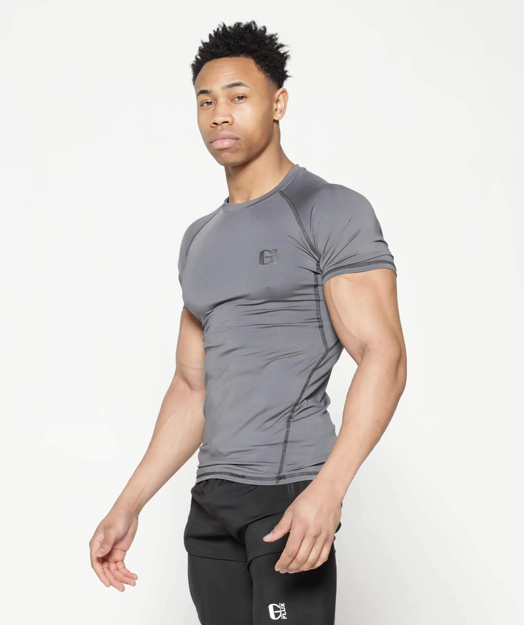 Short Sleeve Compression T | Grey