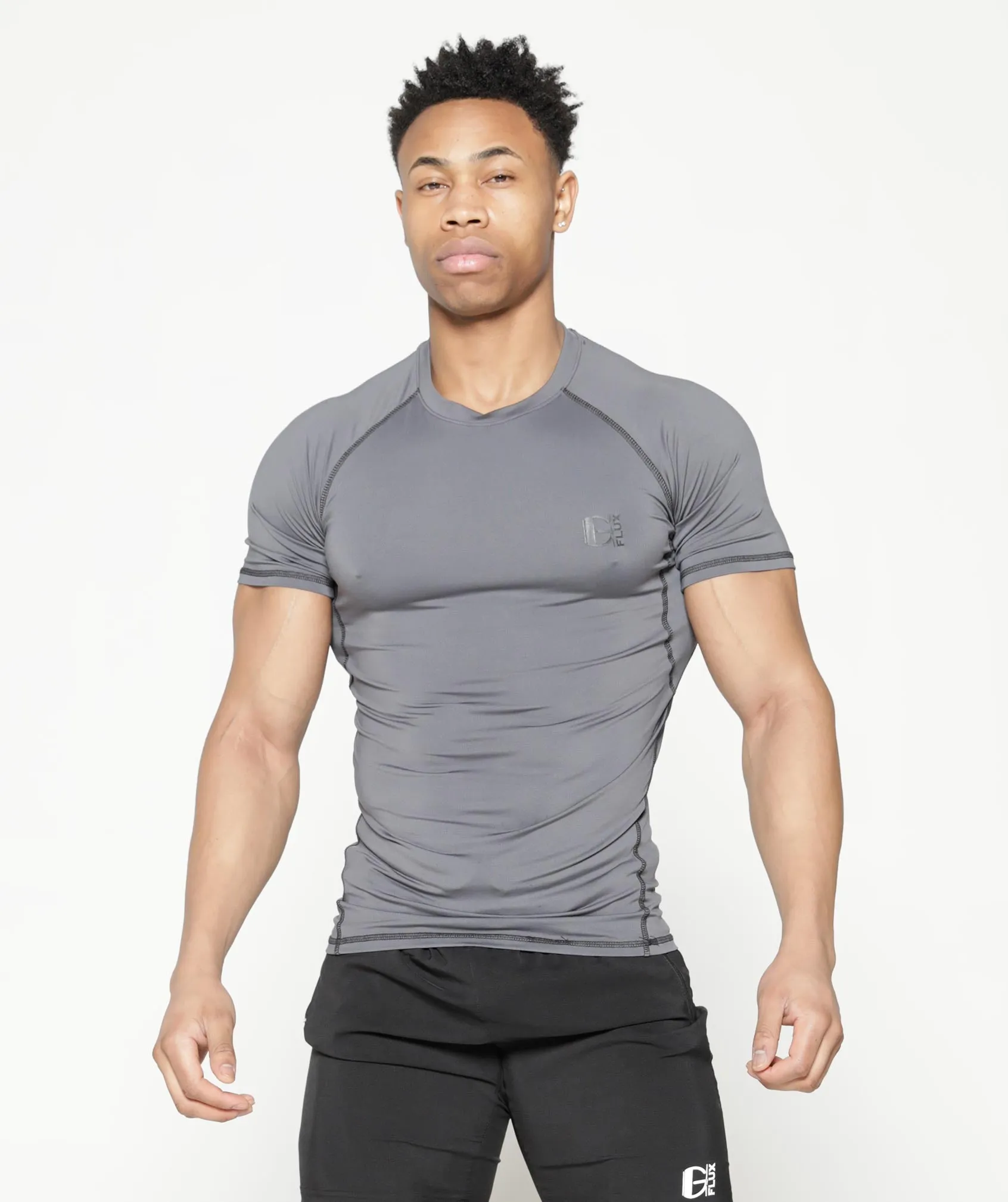 Short Sleeve Compression T | Grey