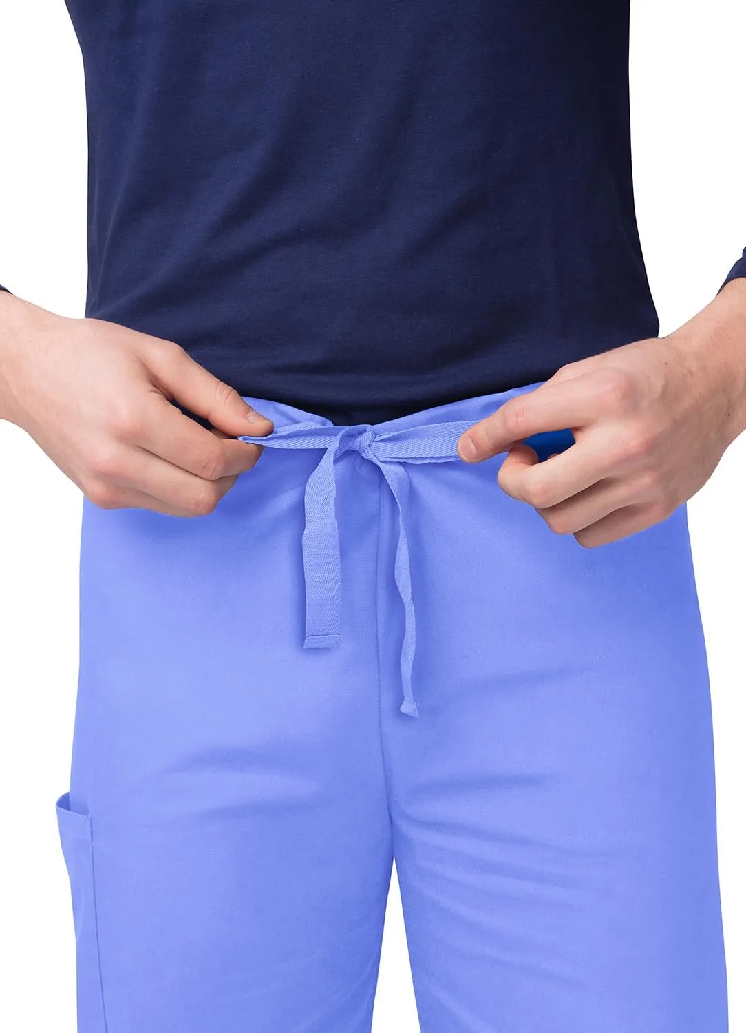 Sivvan Unisex Scrubs - Classic V-Neck Top & Drawstring Pants Scrub Set