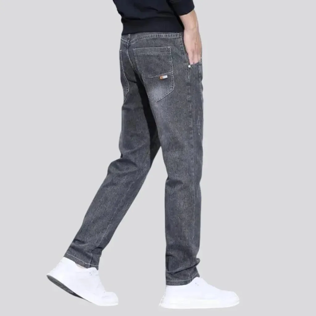 Slim fit dark jeans for men