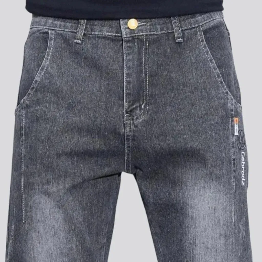 Slim fit dark jeans for men