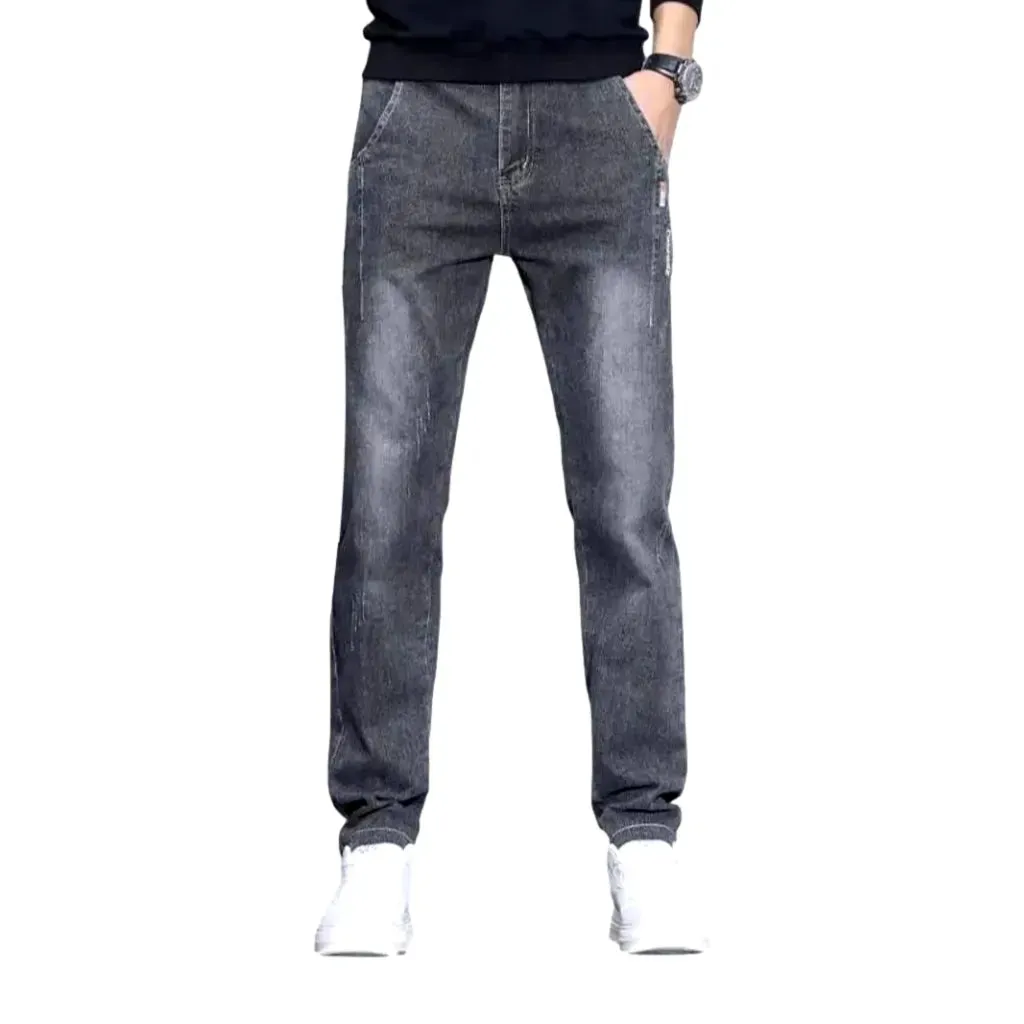 Slim fit dark jeans for men